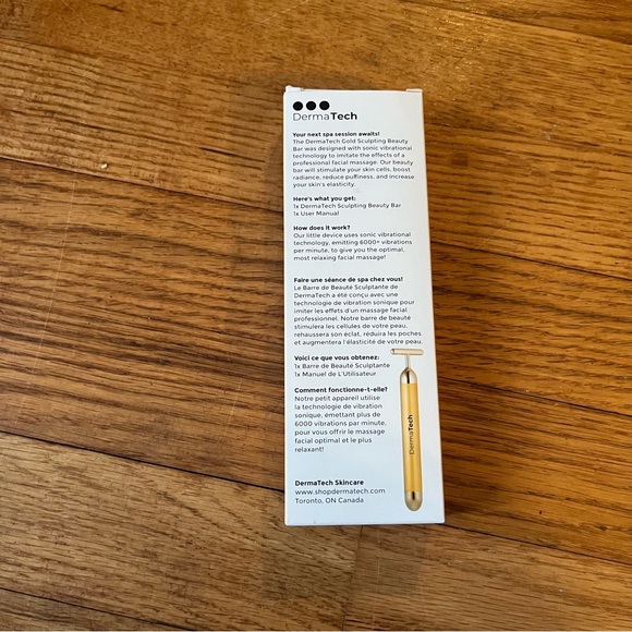 DermaTech Gold Sculpting Beauty Bar designed with sonic vibrational tech - Picture 3 of 3